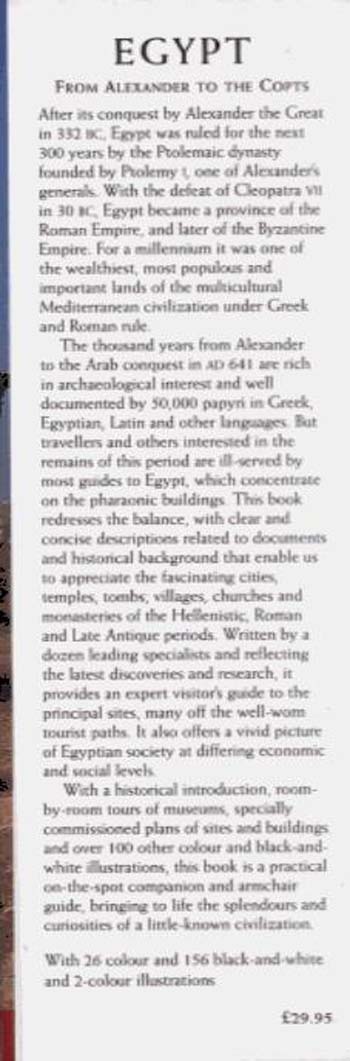 Egypt: From Alexander to the Copts (Hardback)