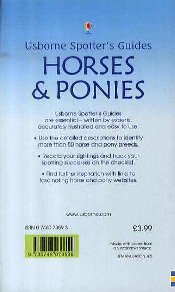 Horses And Ponies - Spotter's Guide (Paperback)