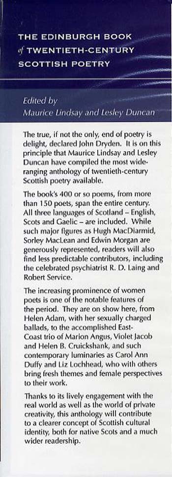 The Edinburgh Book of Twentieth-century Scottish Poetry (Hardback)