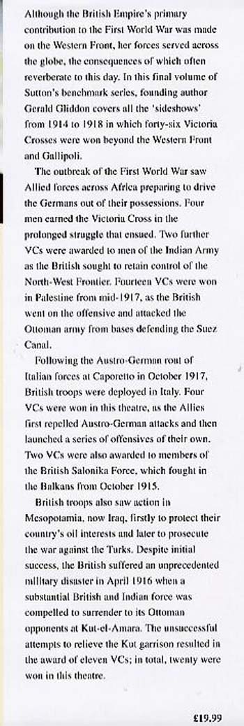 VCs of the First World War: The Sideshows (Hardback)