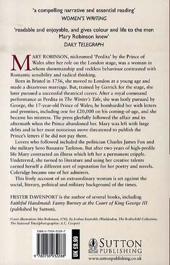 The Prince's Mistress, Perdita: A Life of Mary Robinson (Paperback)