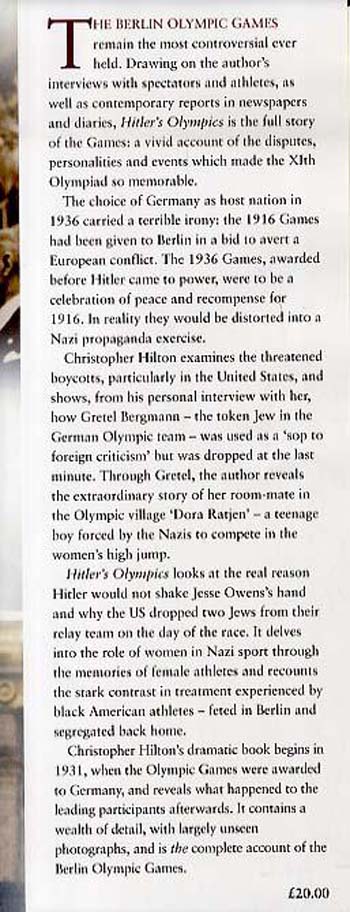 Hitler's Olympics (Hardback)