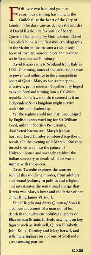 David Rizzio and Mary Queen of Scots: Murder at Holyrood (Hardback)