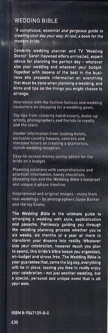 Wedding Bible: Get Organized Get Gorgeous be Fabulous! - Wedding Bible S. No. 1 (Hardback)
