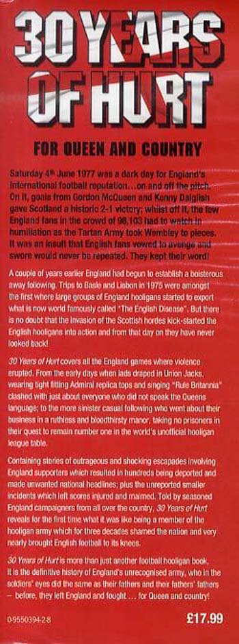 30 Years of Hurt: A History of England's Hooligan Army (Hardback)