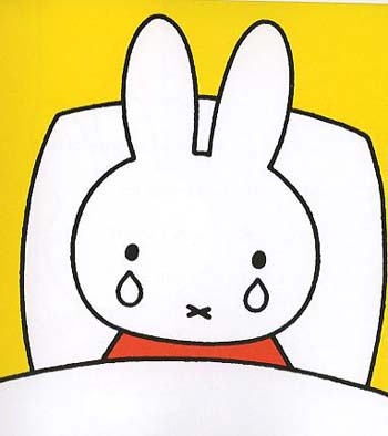 'WITH LOVE FROM MIFFY' POSTCARD ~ MIFFY CRYING ~ DICK BRUNA ~ NEW 