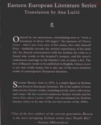 Chinese Letter - Eastern European Literature Series (Hardback)