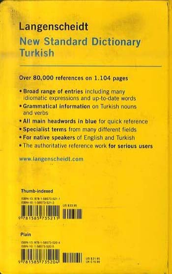 Langenscheidt New Standard Dictionary Turkish - Langenscheidt Dictionaries (Paperback)