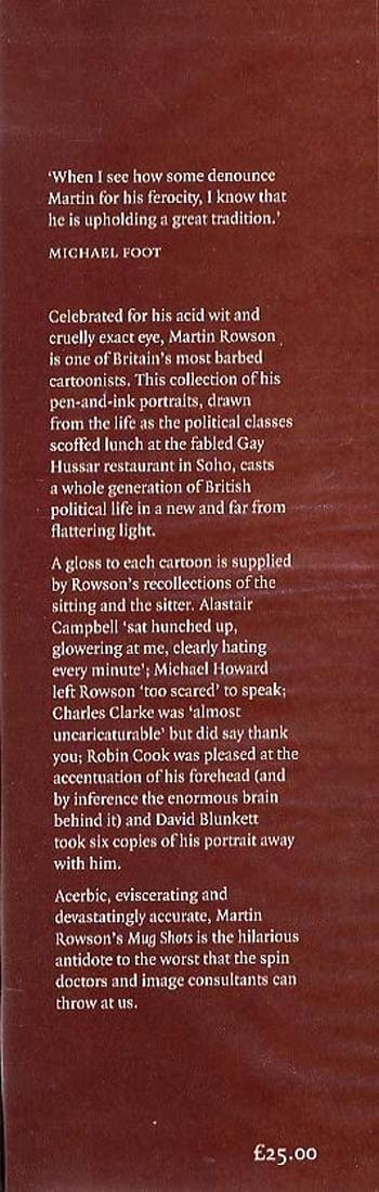 Martin Rowson's Mugshots (Hardback)