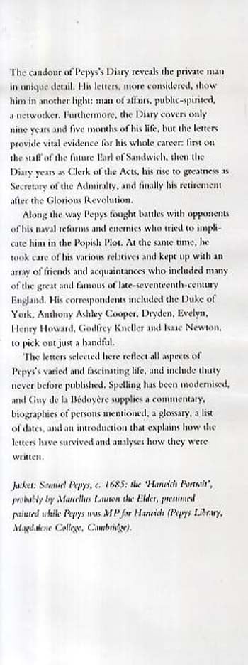 The Letters Of Samuel Pepys By Guy De La Bédoyère Waterstones 1399