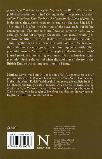 Journal of a Residence Among the Negroes of the West Indies (Paperback)