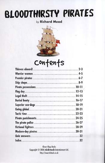 Clever Clogs: Bloodthirsty Pirates - Clever Clogs S. No. 6 (Paperback)