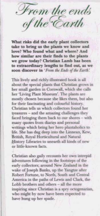From the Ends of the Earth: Passionate Plant Collectors Remembered in a Cornish Garden (Hardback)