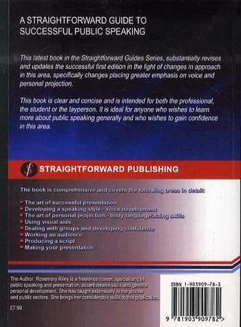 Straightforward Guide To Successful Public Speaking (Paperback)