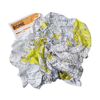 Rome Crumpled City Map - Crumpled City Maps (Sheet map)