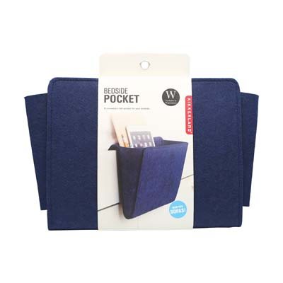 Waterstones Navy Felt Bedside caddy