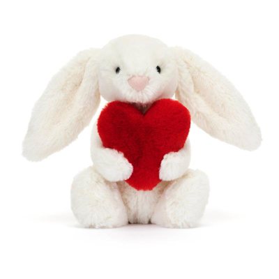 Bashful Red Love Heart Bunny Little