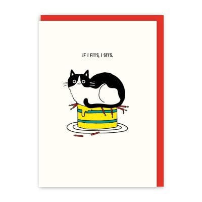 If I Fits I Sits Greeting Card