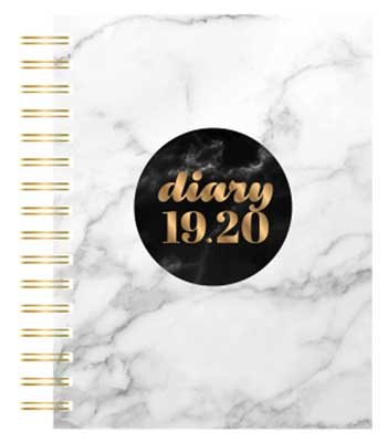 Grey Marble Scandi Desk 2019-2020 (Diary)