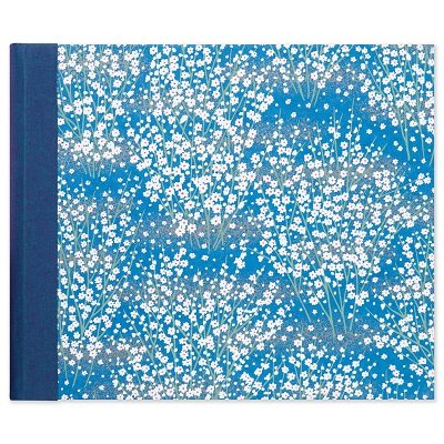 White Blossom Blue Medium Photo Album