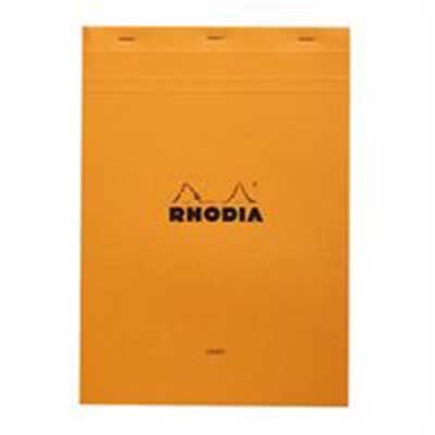 Rhodia Orange Head Stapled Pad A4 Lined + Margin