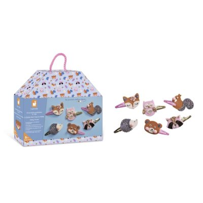 6 Glitter Hair Clips Pretty Forest