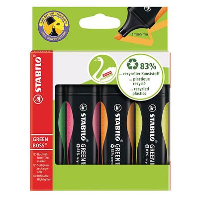 Stabilo Green Boss Highlighters (Pack Of 4)