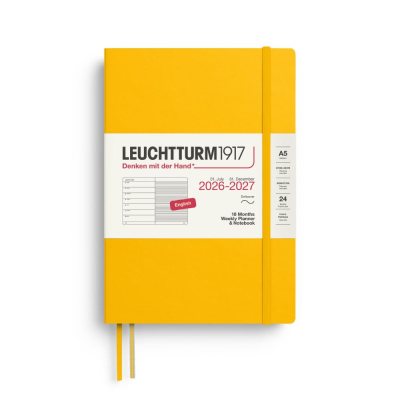Leuchtturm Sunflower 18M A5 Weekly Soft Planner & Notebook Diary 2026-2027