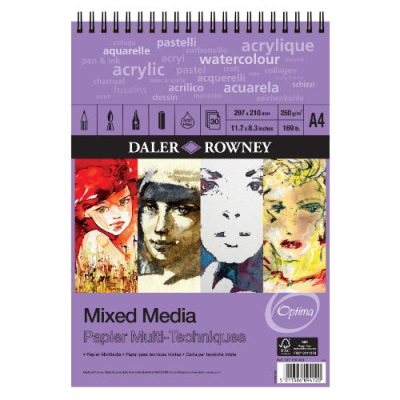 Daler Rowney Optima Mix Media Spiral A4 250G 30 Sheets | Waterstones