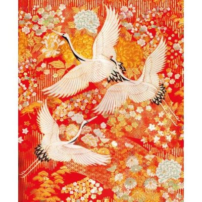 Museums & Galleries Hardcover Journal – Grande Notebook – 187 X 247mm – Kimono Cranes Oriental V&A Design – Artistic Stationery