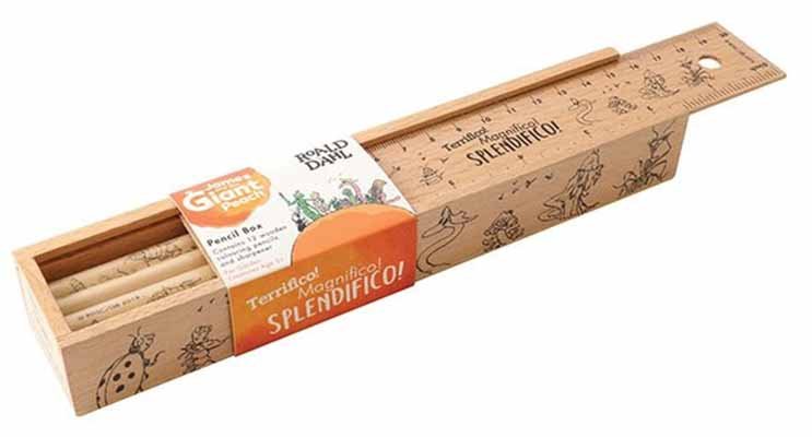 James & The Giant Peach Wooden Pencil Box & Pencils