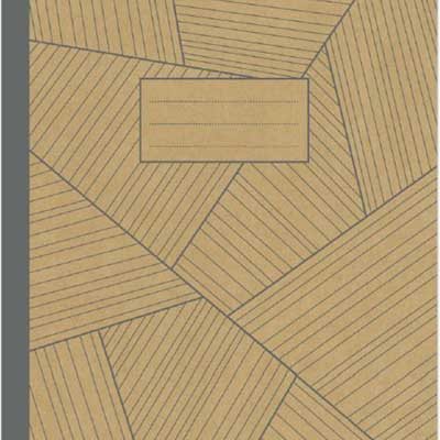 A4 Kraft Grey Geo Exercise Book: Lined