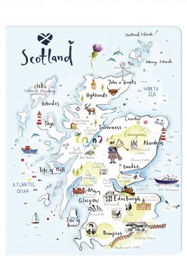 Map of Scotland A5 notebook | Waterstones