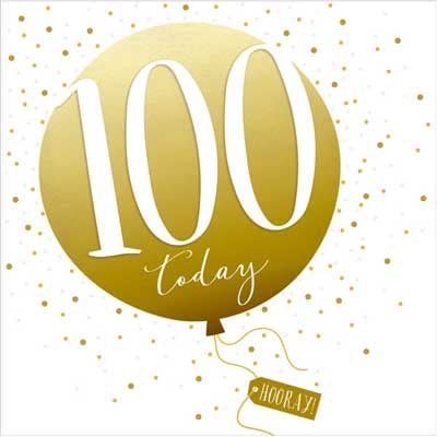 100 today birthday card