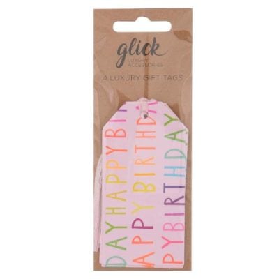 Glick Happy Birthday Gift Tags 6Pk