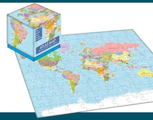 Cube Jigsaw Puzzle - Atlas Maps