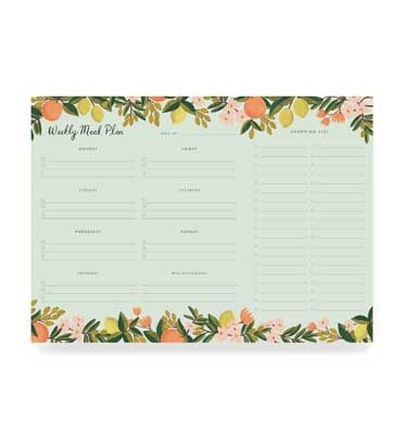 Rifle Paper Meal Planner