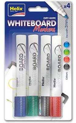 Helix Whiteboard Markers X 4