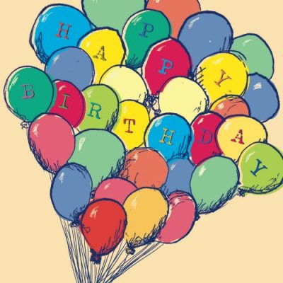 Happy Birthday Balloons Card | Waterstones