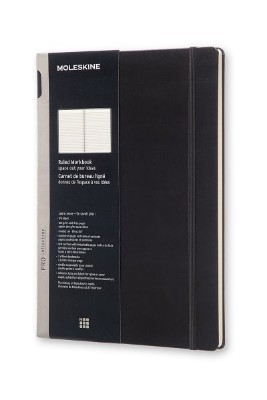 Black Ruled Workbook Hard A4