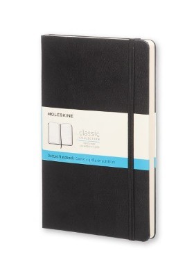 Black Dotted Hard Notebook L