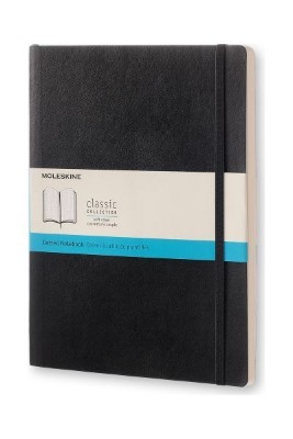 Black Dotted Soft Notebook Xl