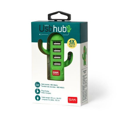 Legami 4-Port Mini Usb Hub Cactus