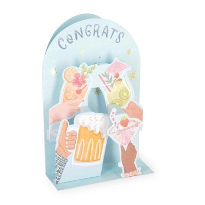Cocktail Pop-Up Birthday Greeting Card
