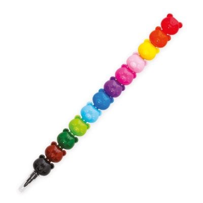 Legami 12 Stackable Crayons - Teddy Bear