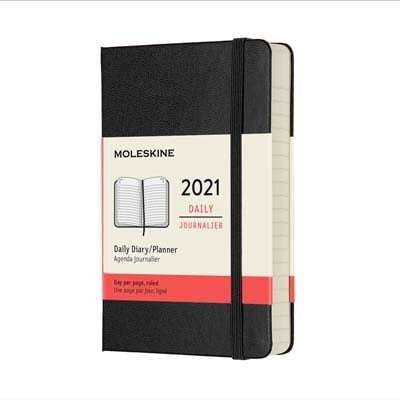 Black Pocket Daily Hard Diary 2021: Moleskine (Diary)