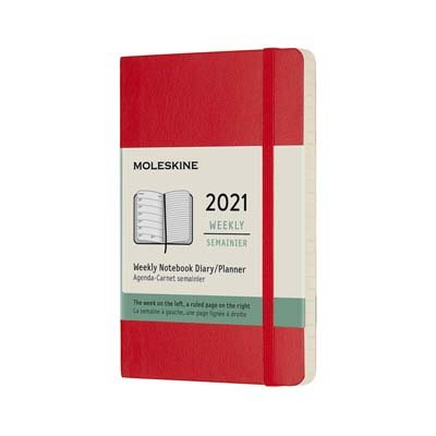 Red Pocket Weekly Soft Diary 2021: Moleskine (Diary)