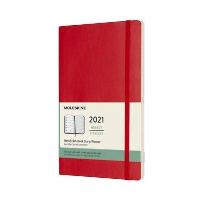 Red Large Weekly Soft Diary 2021: Moleskine (Diary)
