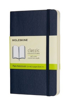 Sapphire Blue Plain Soft Notebook Pocket