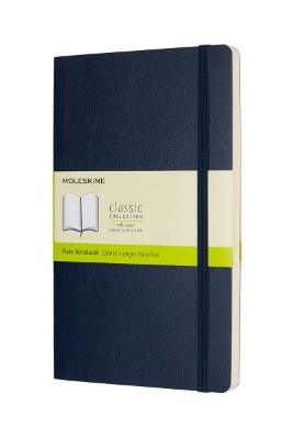 Sapphire Blue Plain Soft Notebook L